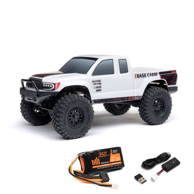 Axial 1/24 SCX24 Base Camp 4WD Rock Crawler Brushed White RTR wt